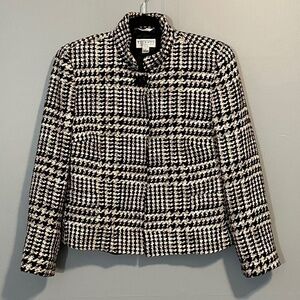 Like New Vintage Cotton Wool Blend Houndstooth Jacket tag 12, M fit